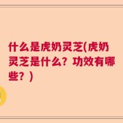 什么是虎奶灵芝(虎奶灵芝是什么？功效有哪些？)