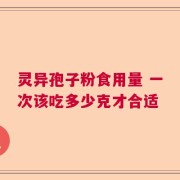 灵异孢子粉食用量 一次该吃多少克才合适