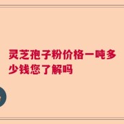 灵芝孢子粉价格一吨多少钱您了解吗