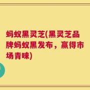 蚂蚁黑灵芝(黑灵芝品牌蚂蚁黑发布，赢得市场青睐)