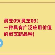 灵芝09(灵芝09：一种具有广泛应用价值的灵芝新品种)
