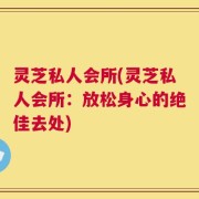 灵芝私人会所(灵芝私人会所：放松身心的绝佳去处)