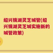 绍兴镜湖灵芝城管(绍兴镜湖灵芝城实施新的城管政策)