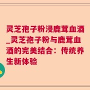 灵芝孢子粉浸鹿茸血酒_灵芝孢子粉与鹿茸血酒的完美结合：传统养生新体验