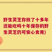 野生灵芝存放了十多年还能吃吗十年保存的野生灵芝仍可安心食用)