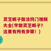 灵芝蝎子做法窍门视频大全(学做灵芝蝎子？这里有所有步骤！)