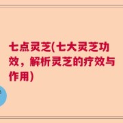 七点灵芝(七大灵芝功效，解析灵芝的疗效与作用)