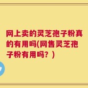 网上卖的灵芝孢子粉真的有用吗(网售灵芝孢子粉有用吗？)
