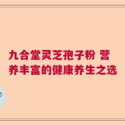 九合堂灵芝孢子粉 营养丰富的健康养生之选