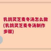 乳鸽灵芝麦冬汤怎么做(乳鸽灵芝麦冬汤制作步骤)