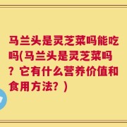 马兰头是灵芝菜吗能吃吗(马兰头是灵芝菜吗？它有什么营养价值和食用方法？)