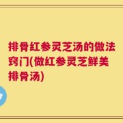 排骨红参灵芝汤的做法窍门(做红参灵芝鲜美排骨汤)
