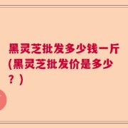 黑灵芝批发多少钱一斤(黑灵芝批发价是多少?)