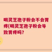 喝灵芝孢子粉会不会胃疼(喝灵芝孢子粉会导致胃疼吗？