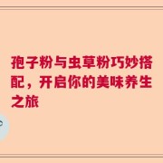 孢子粉与虫草粉巧妙搭配，开启你的美味养生之旅