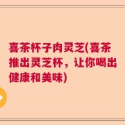 喜茶杯子肉灵芝(喜茶推出灵芝杯，让你喝出健康和美味)