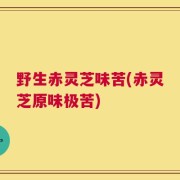 野生赤灵芝味苦(赤灵芝原味极苦)