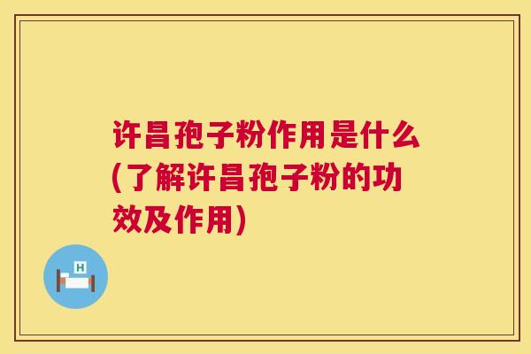 许昌孢子粉作用是什么(了解许昌孢子粉的功效及作用)  第1张