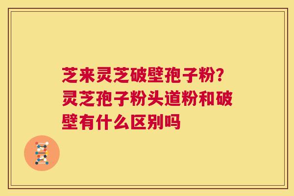 芝来灵芝破壁孢子粉？灵芝孢子粉头道粉和破壁有什么区别吗  第1张