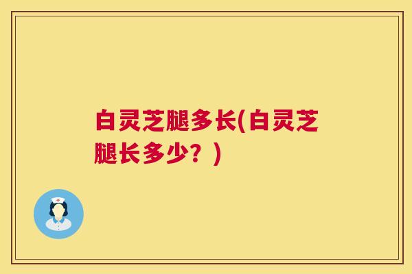 白灵芝腿多长(白灵芝腿长多少？)  第1张