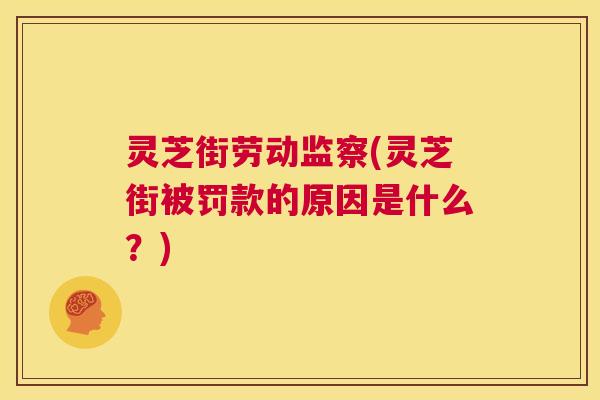 灵芝街劳动监察(灵芝街被罚款的原因是什么？)  第1张