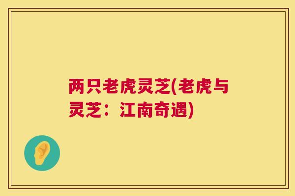 两只老虎灵芝(老虎与灵芝：江南奇遇)  第1张
