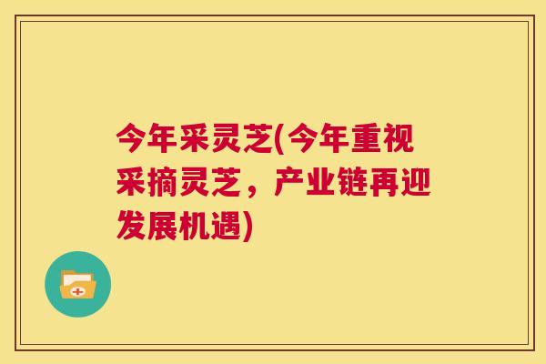 今年采灵芝(今年重视采摘灵芝，产业链再迎发展机遇)  第1张
