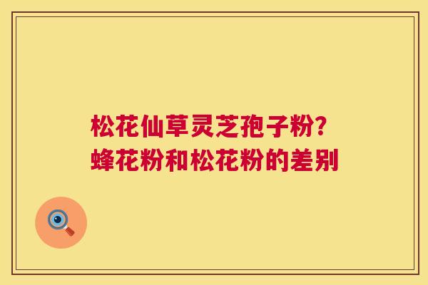 松花仙草灵芝孢子粉？蜂花粉和松花粉的差别  第1张