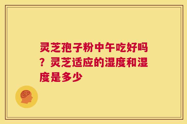 灵芝孢子粉中午吃好吗？灵芝适应的湿度和湿度是多少  第1张