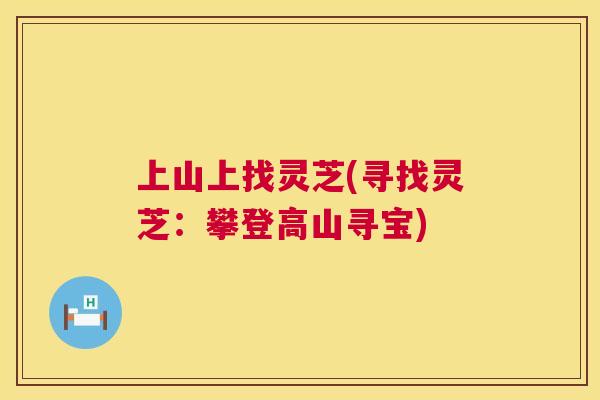 上山上找灵芝(寻找灵芝：攀登高山寻宝)  第1张