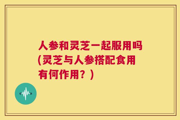 人参和灵芝一起服用吗(灵芝与人参搭配食用有何作用？)  第1张