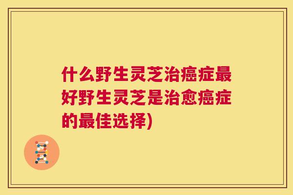 什么野生灵芝治癌症最好野生灵芝是治愈癌症的最佳选择)  第1张