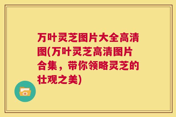 万叶灵芝图片大全高清图(万叶灵芝高清图片合集，带你领略灵芝的壮观之美)  第1张