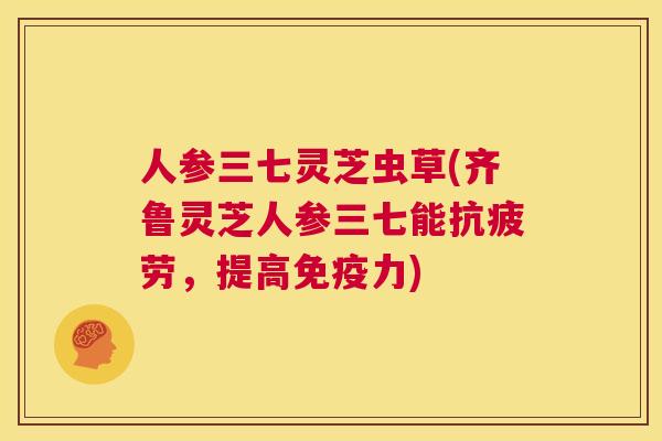 人参三七灵芝虫草(齐鲁灵芝人参三七能抗疲劳，提高免疫力)  第1张