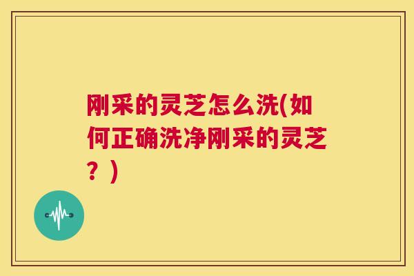 刚采的灵芝怎么洗(如何正确洗净刚采的灵芝？)  第1张