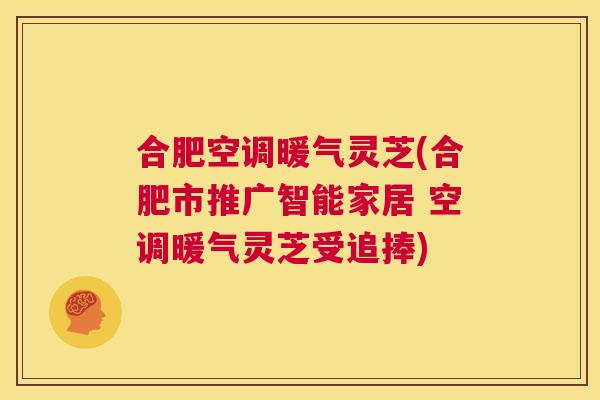 合肥空调暖气灵芝(合肥市推广智能家居 空调暖气灵芝受追捧)  第1张