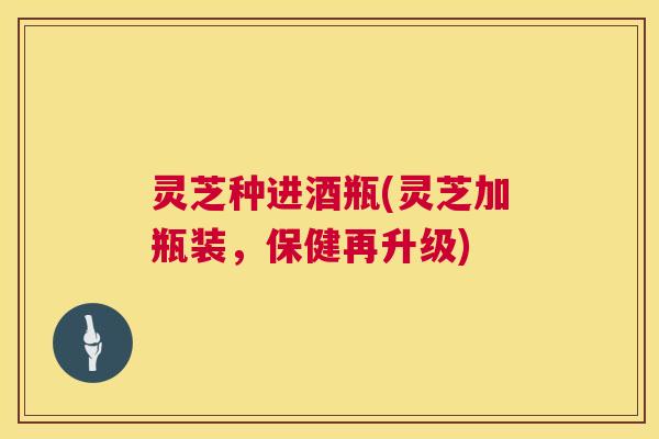灵芝种进酒瓶(灵芝加瓶装,保健再升级) 第1张 灵芝种进酒瓶(灵芝加瓶装,保健再升级) 第1张