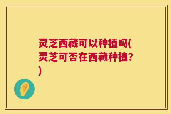 灵芝西藏可以种植吗(灵芝可否在西藏种植？)  第1张