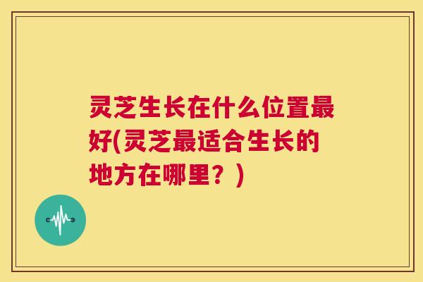 灵芝生长在什么位置最好(灵芝最适合生长的地方在哪里？)  第1张