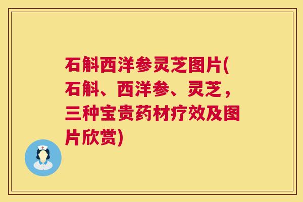 石斛西洋参灵芝图片(石斛、西洋参、灵芝，三种宝贵药材疗效及图片欣赏)  第1张