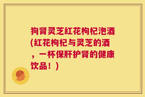 狗肾灵芝红花枸杞泡酒(红花枸杞与灵芝的酒，一杯保肝护肾的健康饮品！)  第1张
