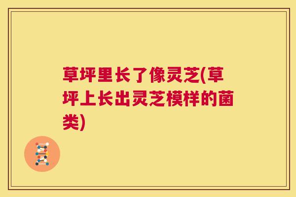 草坪里长了像灵芝(草坪上长出灵芝模样的菌类)  第1张