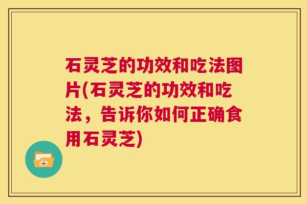石灵芝的功效和吃法图片(石灵芝的功效和吃法,告诉你如何正确食用石灵芝) 第1张 石灵芝的功效和吃法图片(石灵芝的功效和吃法,告诉你如何正确食用石灵芝) 第1张