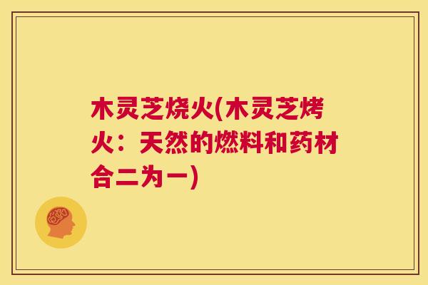 木灵芝烧火(木灵芝烤火：天然的燃料和药材合二为一)  第1张