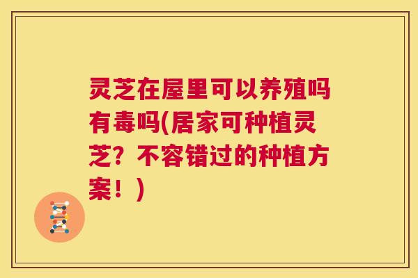 灵芝在屋里可以养殖吗有毒吗(居家可种植灵芝？不容错过的种植方案！)  第1张