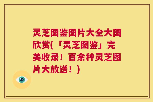 灵芝图鉴图片大全大图欣赏(「灵芝图鉴」完美收录!百余种灵芝图片大放送!) 第1张 灵芝图鉴图片大全大图欣赏(「灵芝图鉴」完美收录!百余种灵芝图片大放送!) 第1张