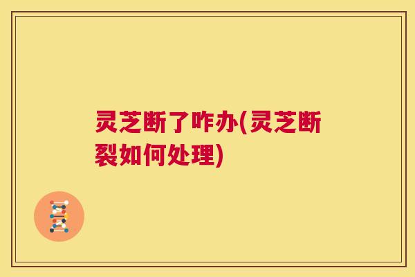 灵芝断了咋办(灵芝断裂如何处理)  第1张