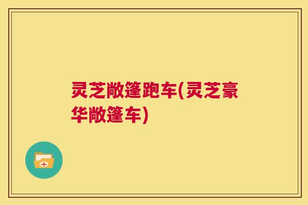 灵芝敞篷跑车(灵芝豪华敞篷车)  第1张