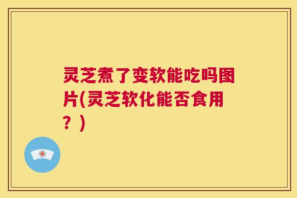 灵芝煮了变软能吃吗图片(灵芝软化能否食用?) 第1张 灵芝煮了变软能吃吗图片(灵芝软化能否食用?) 第1张