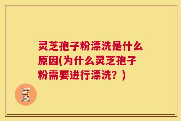 灵芝孢子粉漂洗是什么原因(为什么灵芝孢子粉需要进行漂洗？)  第1张